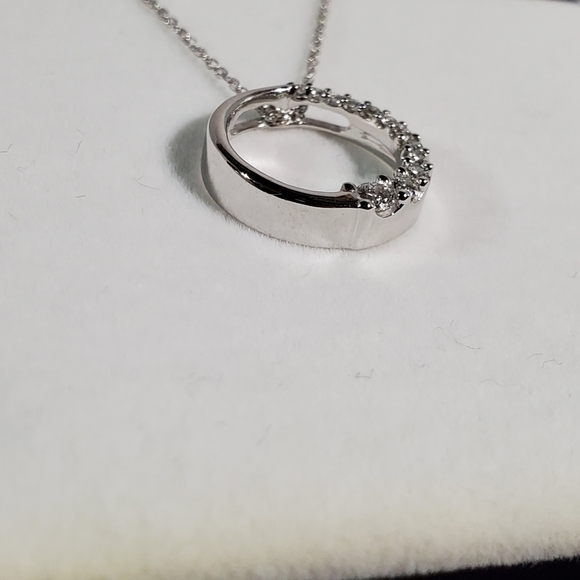 Circle of Life Diamond Necklace in 14k White Gold - Picture 11 of 14